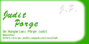 judit porge business card
